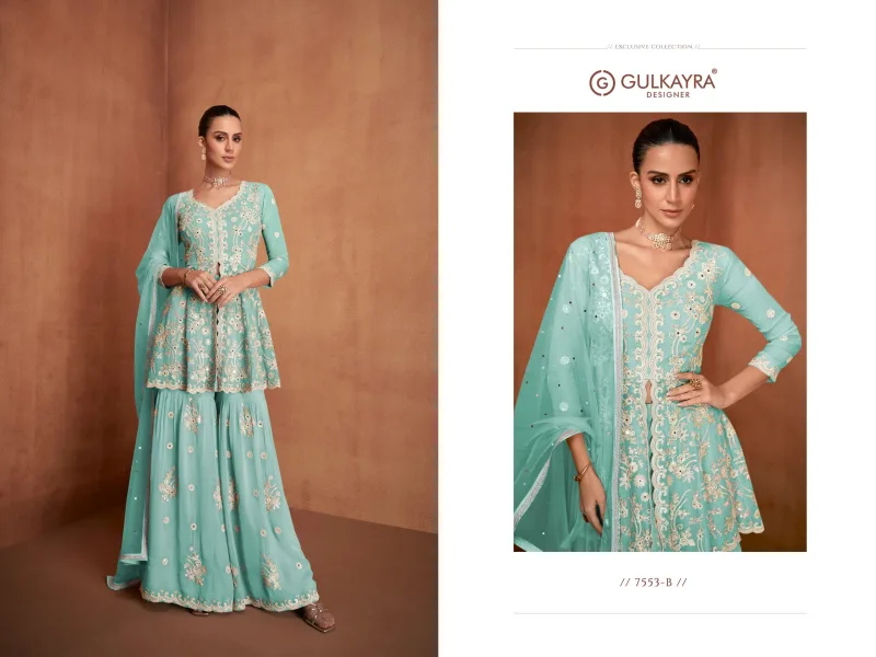 Siyona By Gulkayra Georgette With Embroidery Designer Indo Western 